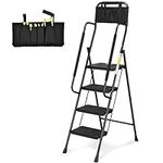 HBTower 4 Step Ladder with Handrail