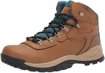 Columbia Women's Newton Ridge Lightweight Waterproof Shoe Hiking Boot, Elk, River Blue, 9.5