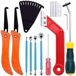 Keadic 22 Pcs Grout Removal Tool Set Contains Grout Saw Knife, Grout Hand Saw with 8'' Diamond Surface Blades, Tile Joint Cleaning Brush, Caulking Edge Tool Grout Cleaner for Joints Seams Corner