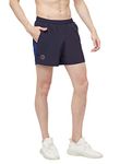 TRUEREVO Men s Running Shorts 5" Quick Dry Gym Athletic Workout Shorts for Men with 2 Side Pockets & Zipper Back Pocket(161165NVY_XXL_Navy_XXL)