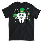 St Patricks Day Dental Tooth Saint Paddys Dentist Men Women T-Shirt, Long Sleeve Shirt, Sweatshirt, Hoodie Unisex Adult Size Made in Canada