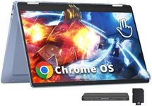 HP Chromebook x360 14" HD Touch 2-in-1 Laptop, Intel N200 Processor, 4GB LPDDR5X, 288GB Storage (128GB SSD+160GB Docking Station Set), Intel UHD Graphics, HD Webcam, Wi-Fi 6, Chrome OS, Blue