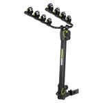 BUZZ RACK 4-Bike Carrier Rack - Bike Transporter - Sturdy Steel Construction - 2 Foldable Arms Carrier - Compatible with 1.25 or 2” Hitch Receivers - Ideal for Travelling
