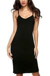 Avidlove Women Cami Slip Dress Cotton Sleeping Gown Black Full Slips XL