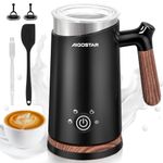 Aigostar Automatic Milk Frother and Warmer, Electric Milk Steamer Milk Heater, 4 in 1 Hot & Cold Milk Foamer Coffee Frother for Latte Cappuccino Hot Chocolate, Auto Shut-Off Easy Clean 300ml 500W