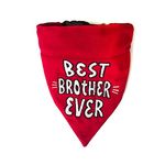 That Dog In Tuxedo Rakhi Raksha Bandhan Best Brother Ever Bandana for Dogs with Adjustable Dog Collar (Red, XL)