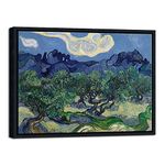 Wieco Art Framed Canvas Wall Art Olive Trees by Van Gogh Oil Paintings Reproduction Artwork Abstract Canvas Prints Wall Art Landscape Pictures for Kitchen Home Office Decorations FVAN-0023-3040-BF