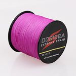 Dorisea Extreme Braid 100% Pe Braided Fishing Line 109Yards-2187Yards 6-300Lb Test Pink (300m/328Yards 30lb/0.26mm)