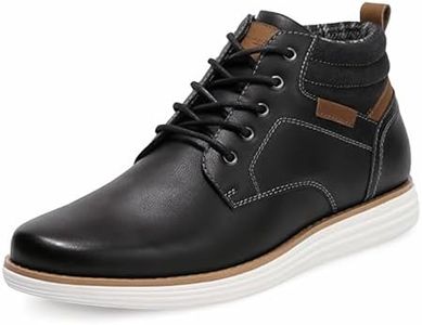 Bruno Marc Men's Mid Top Chukka Sneaker Lace Up Dress Boot Business Casual Shoes Black Size 9.5 M US Grand-high
