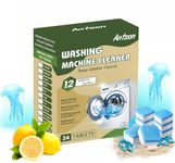 Prextex Washing Machine Cleaner Descaler - Deep Cleaning Tablets For HE Front Loader & Top Load Washer, Clean Inside Drum And Laundry Tub Seal (Washing Machine Cleaner (Pack of 12)