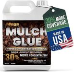 PetraMax Mega Mulch Glue for Landscaping, 1 Gal Non-Toxic Pea Gravel Glue, Landscape Rock Glue, Gravel Binder and Mulch Glue for Rocks, Quick Dry Stone Glue Gravel Stabilizer