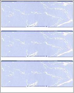 300 Computer Checks | 3 Blank Checks Per Page | 100 Sheets/300 Checks (Blue Marble) Blank Check Stock for Personal and Business Use - Computer Laser Check | Payroll Checks