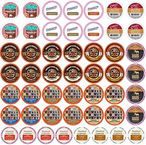 Perfect Samplers Flavored Coffee Variety Sampler Pack, Assorted Flavors in Single Serve Pods for Keurig K-Cup Machines, 50 Count