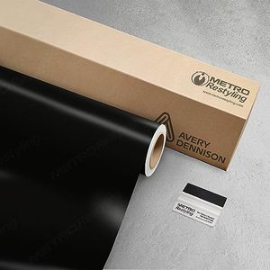 Avery Dennison Satin Black Vinyl Wrap 5ft x 6ft w/Metro Restyling Squeegee | SW900-197-O
