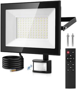 Lightasea Security Lights Outdoor Motion Sensor, 100W PIR Security Light with Remote Control, IP66 Waterproof LED Motion Sensor Light Outdoor, 10000LM 6500K PIR Floodlight for Garden, Backyard, Garage