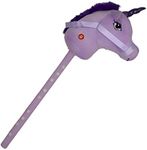 Aggloz | Hobby Horse Toy with Sounds | Tall Horse on a Stick | Quality Horse Toys | Galloping Sounds | Childrens Toy | for Kid Xmas Gifts Indoor & Outdoor | 66cm (Hobby Horse -PURPLE)