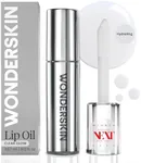 Wonderskin Lip Oil - Lip Rehab Serum Oil, Hydrating and Moisturizing Clear Lip Oil for Dry Lips - Natural, Vegan and Non-sticky Lip Gloss Oil