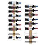 Sorbus Wall Mounted Wine Rack for 18 Wine Bottles - Wood Wine Rack Wall Mounted for Wine Bottles, Liquor, Champagne - Decorative Wood Wine Racks for Home Bar, Kitchen, Dining Room Wall Wine Bottle