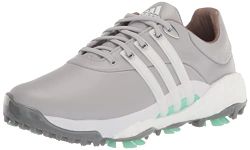 adidas Women's TOUR360 22 Golf Shoes, Grey Two/Footwear White/Pulse Mint, 7.5