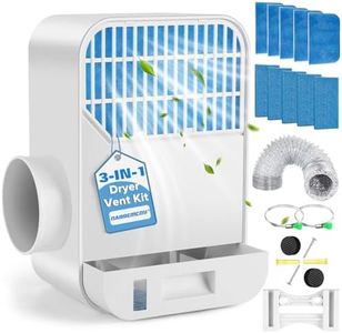 Narremcoy 6-Layer Pro Indoor Dryer Vent Kit, Enhanced Air Quality, 3-in-1 Energy Efficient Dryer Lint Trap, 10ft foil hose & Water Drawer System for Electric Dryer (10 Pack Filters)
