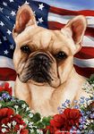 French Bulldog Cream - Best of Breed Patriotic Garden Flags