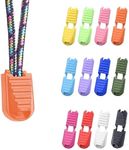 25 Pack Elastic Shoe Lace Ends Tips, Shoe String Cord End Caps, No Tie Shoelace Locks for Sneakers, Assorted Zipper Pull Cord Ends