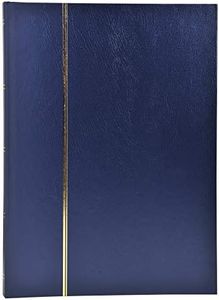 Exacompta Álbum de sellos clásico grande, 48 páginas, azul, 22,5 x 30,5 cm