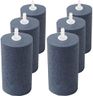 COOMATEC 6-Pack Large Air Stones, Humongous 4 x 2 Inch Round Air for Aquarium, Hydroponics, Fish Tank, Koi Pond, Cylinder Bubble Diffuser for Pump, Growing System