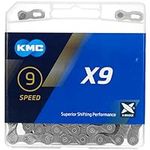 KMC Unisex's X9 Chain, Grey, 114 Li