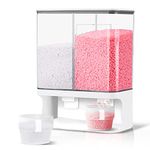 Wall Mounted Dispenser for Laundry Scent Beads, Detergent Powder, Sea Salt, Free Controlled Outputing Container & Storage Organizer - 3000ML