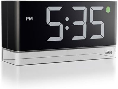 Braun BC27B Wecker Digital | Digitaler Wecker mit Licht | LED-Display | Ansteigender Weckton | Touch-Schlummer | Helligkeitsautomatik | 12/24h | Tischuhr | Wecker Laut für Tiefschläfer | 18x9cm