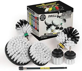 Drill Brush Ultimate Automotive Cleaning Kit with Extension - Truck Accessories - Glass, Upholstery, Seats, Window, Interior, Wheel, Carpet Cleaner - Car Mats - Spin Brush - Motorcycle Accessories