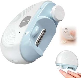 Electric Nail Clipper, 2026 Upgraded Electric Automatic Nail Clipper Trimmer, Nail Clippers with LED Light for Seniors, Nail Cutter for Home Travel Portable Finger Nails Clippers Adult (White-A)