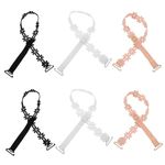 DIANZHU 3 Pairs Daisy Bra Straps Daisy Good Decorative Bra Shoulder Strap Invisible Bra Shoulder Strap Women Bra Shoulder Strap Black White