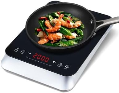 COOKTRON Piastra Induzione, Piano Cottura a Induzione Elettrica con Touch Control, 10 Livelli di Temperatura e Potenza,Timer 4 Ore, Sicurezza Bambini, Boost Funzione, Design Elegante, 2000W