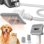 Afloia Dog Brush Vacuum Attachment, Cat Brush, Pet brush Innovative Pet Grooming kit, 1-1.5'' Hoses Diameter Universal Adapter Compatible with Most Round Vacuum Cleaners like Bissell, Eureka etc.…