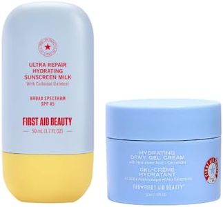 First Aid Beauty Summer Bundle - Hydrating Sunscreen Milk SPF 45, 1.7 oz + Hydrating Dewy Gel Cream, 1.9 fl oz