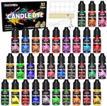 Candle dye - 32 Colors Liquid Oil-Based dye for Candle Wax, Vivid Candle Color for DIY Candle Making, Highly Concentrate Natural Candle Color