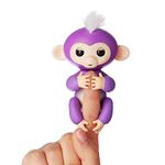 Fingerlings - Interactive Baby Monkey - Mia (Purple with White Hair) By WowWee