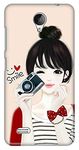 Amazon Brand - Solimo Designer Girl Design 3D Printed Hard Back Case Mobile Cover for Vivo Y21L