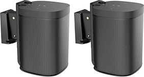 Mount Plus SB631-Pair Adjustable Speaker Wall Mount for SONOS One, One SL and Play:1 | Low-Profile | Adjustable Tilt, Swivel, Rotate Speaker Mount for Best Audio (2 Pack Black)