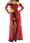 Forplay Women's Reina De Muerte Sexy Day of The Dead Costume, red, S/M