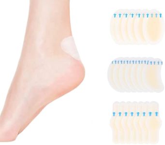 20PCS Blister Plasters Invisible Hydrocolloid Gel Blister Bandages Blister Cushion Pad Waterproof Blister Protector Hydro Seal Band Aid for Heel Foot Toe