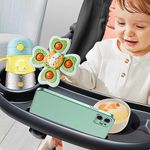 Universal Stroller Snack Tray Pushchair Cup Holder with Adjustable Buckle and Hooks, Removable Multifunction Stroller Organizer for Most Pram with Round and Flat Armrests