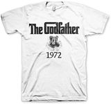 The Godfather Officially Licensed 1972 Mens T-Shirt Big & Tall Mens T-Shirt (White), 4XL