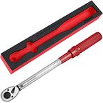 UYECOVE 1/2-Inch Drive Click Torque Wrench, Torque Wrench 1/2 Drive 10-160FT.LB/13.6-217N.M with a XIPE Storage Tray, Red