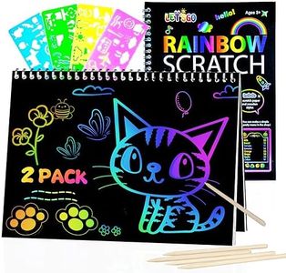 OSLINE Gifts for 3-10 Year Old Girls,Arts and Crafts for Kids Age 3-5-7-8-10,Scratch Art for Book Kids,Art Set for Kids 6-12,Girls Birthday Presents Age 5-10,Toys for 3-8 Year Old Boys Girls