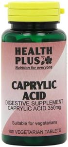 Health Plus Caprylic Acid 350mg Digestive Health Supplement - 100 Tablets