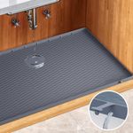 Premium Quality Under Sink Mat for Kitchen Waterproof 34" x 22" Silicone Under Sink Tray for Kitchen & Bathroom - Heavy Duty Kitchen Cabinet Organizers and Storage Sink Drip Tray