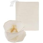 Belle Vous Reusable Muslin Cotton Cheesecloth Bag (6 Pack) - 29 x 50cm/11.42 x 19.68 Inches - Mesh Filter Strainer for Straining Nut Milk, Fruit Juice, Wine, Yoghurt, Cheese, Cold Brew Coffee & Tea